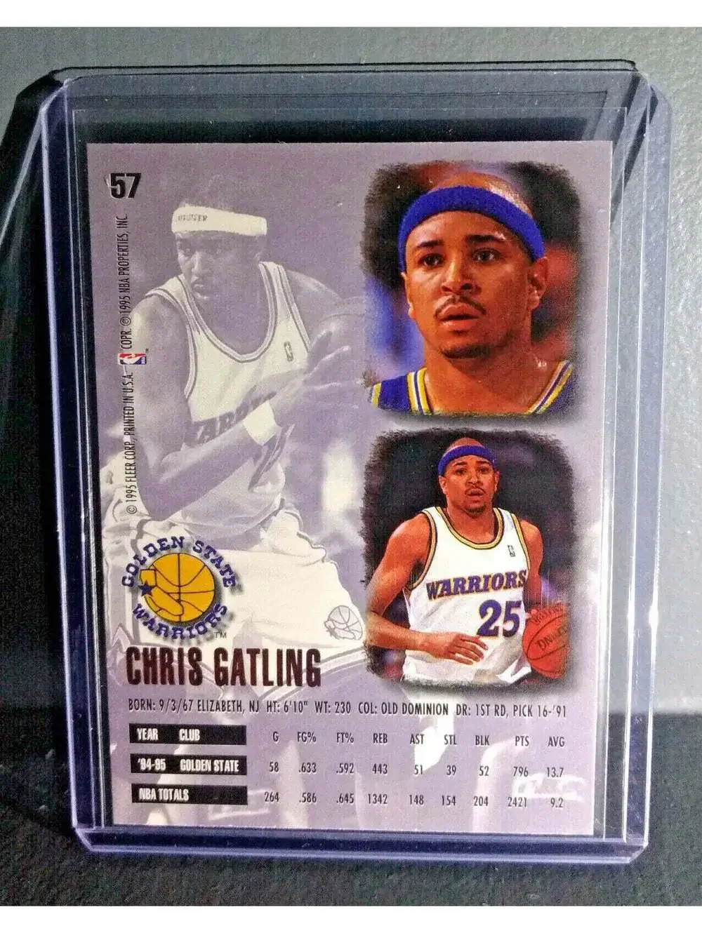 1995-96 Chris Gatling Fleer Ultra #57 Basketball Card